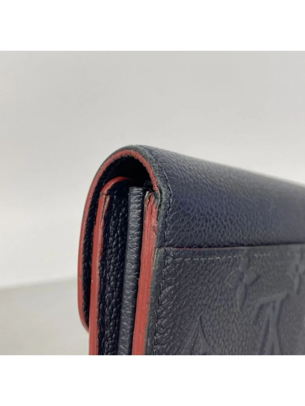 Louis Vuitton Wallet Monogram Empreinte Portefeuille Sarah Marine Rouge